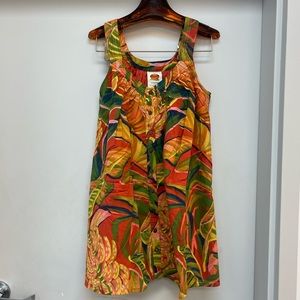 FARM Rio Bold Tropical Mini Dress in Orange, Green, Yellow